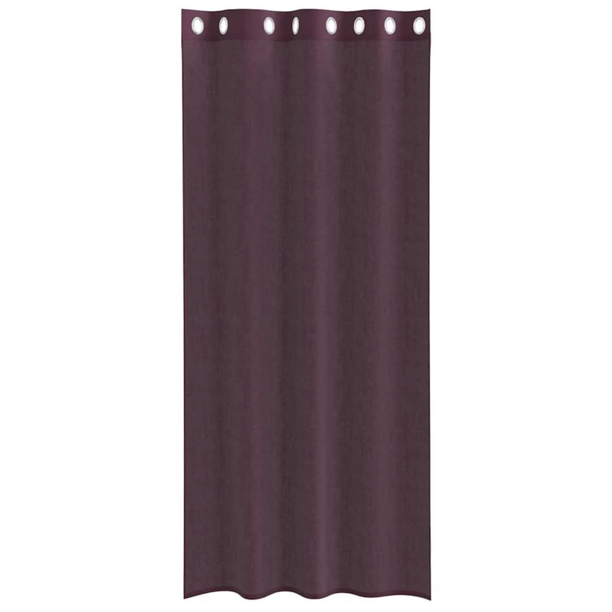 VIDAXL Rideaux en voile avec œillets 2 pcs violet 140x225 cm