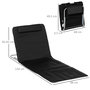 Voir la diapositive 3 : OUTSUNNY Lot de 2 tapis de plage rembourré - matelas de plage - nattes de plage - dossier inclinable multi-positions - sac transport inclus - métal polyester PE noir