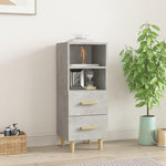 VIDAXL Buffet Gris beton 34,5x34x90 cm Bois d'ingenierie
