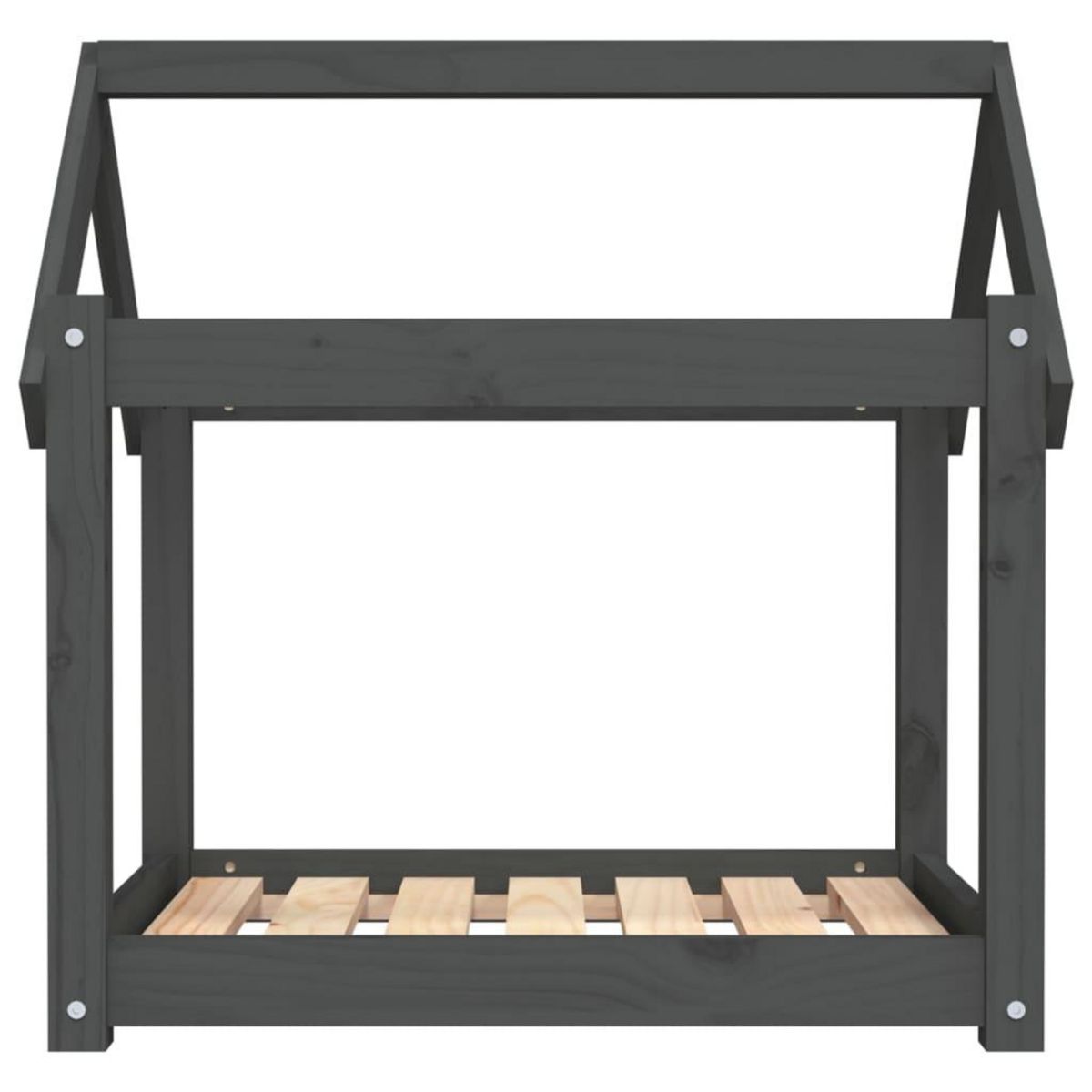 VIDAXL Lit pour chien Gris 71x55x70 cm Bois de pin solide