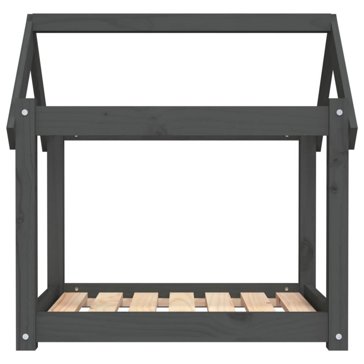 VIDAXL Lit pour chien Gris 71x55x70 cm Bois de pin solide