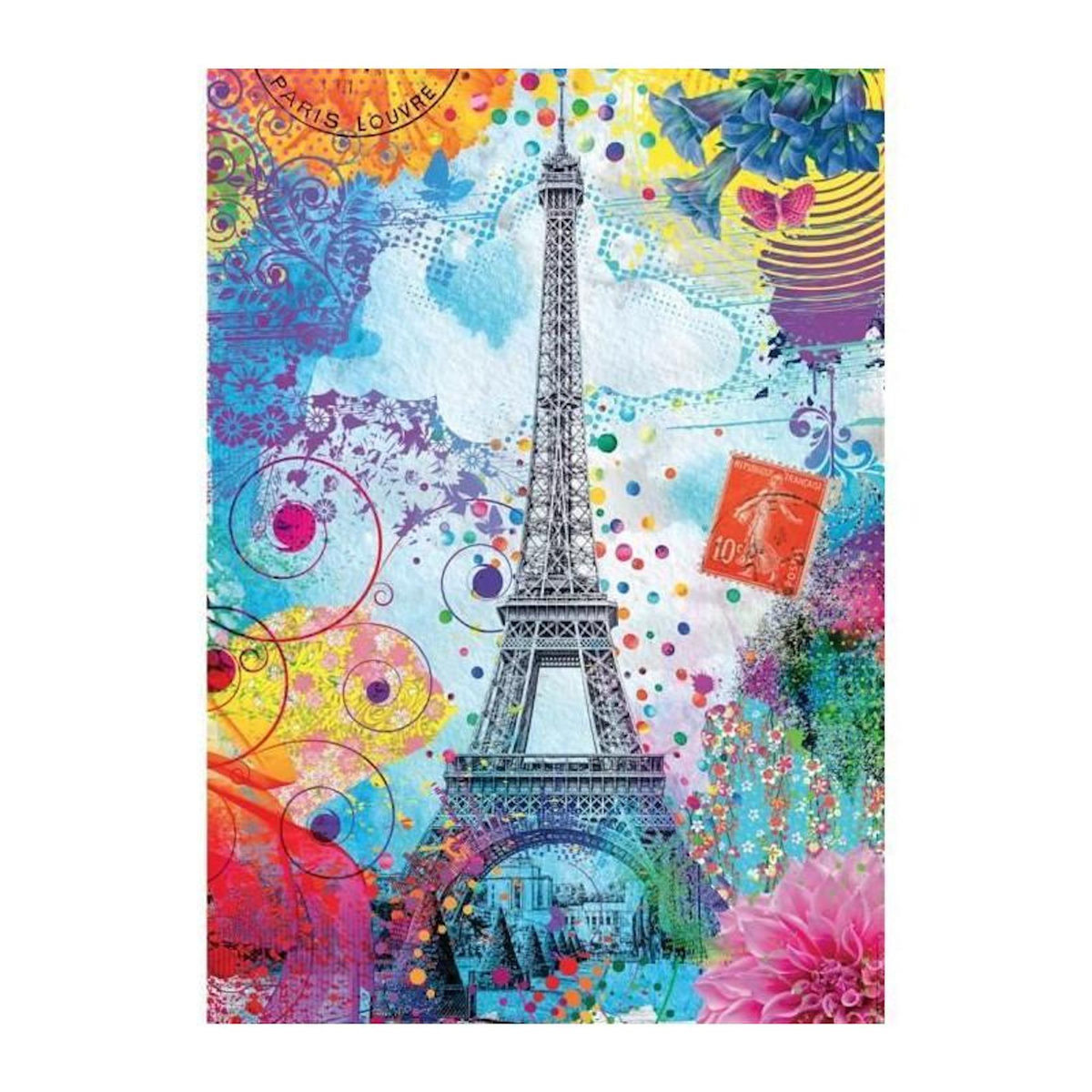Nathan Puzzle 1500 pièces Tour Eiffel multicolore – Puzzle adolescents et adultes dès 14 ans – Haute qualité – Nathan – 1200