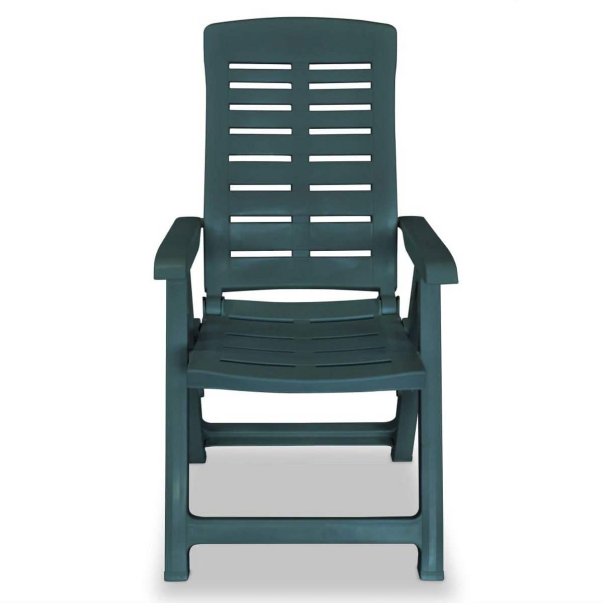 VIDAXL Chaises inclinables de jardin lot de 4 Plastique Vert