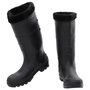 Voir la diapositive 2 : VIDAXL Bottes de pluie avec chaussettes amovibles noir taille 42 PVC
