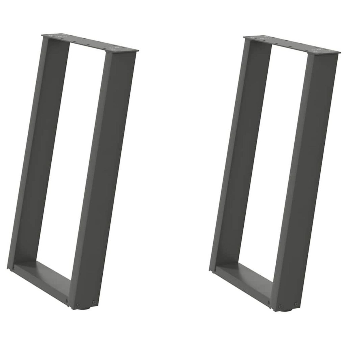 VIDAXL Pieds de table a manger forme de U 2 pcs 50x(72-73) cm acier