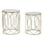 Voir la diapositive 2 : Paris Prix Lot de 2 Tables d'Appoint  Tunis  53cm Or