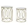 Voir la diapositive 2 : Paris Prix Lot de 2 Tables d'Appoint  Tunis  53cm Or