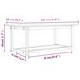 Voir la diapositive 6 : VIDAXL Table basse Gris 110x55x45 cm Bois massif de pin