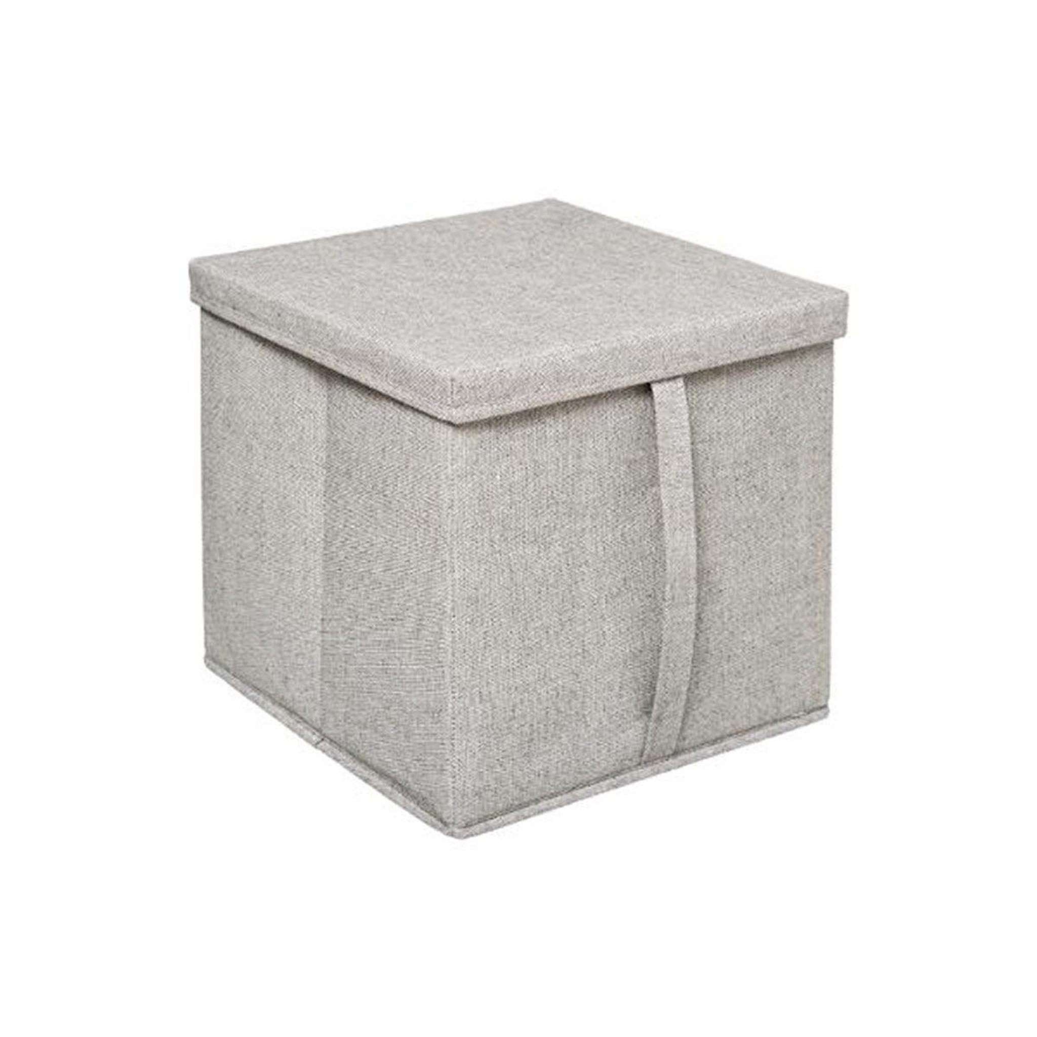 FIVE Boîte de rangement déco  couvercle  31x31cm beige