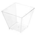 FIVE Lot de 12 Verrines Plastique Réutilisable  Carré  6cl Transparent