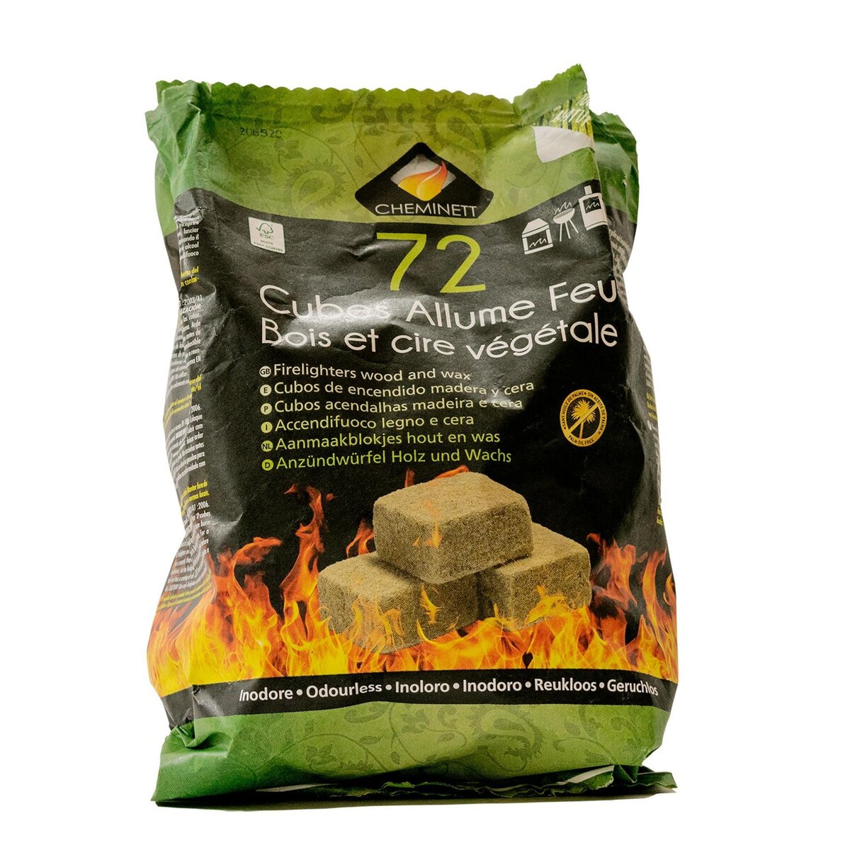 PYROFEU Allume feu cubes bois 100% naturel  72 pcs