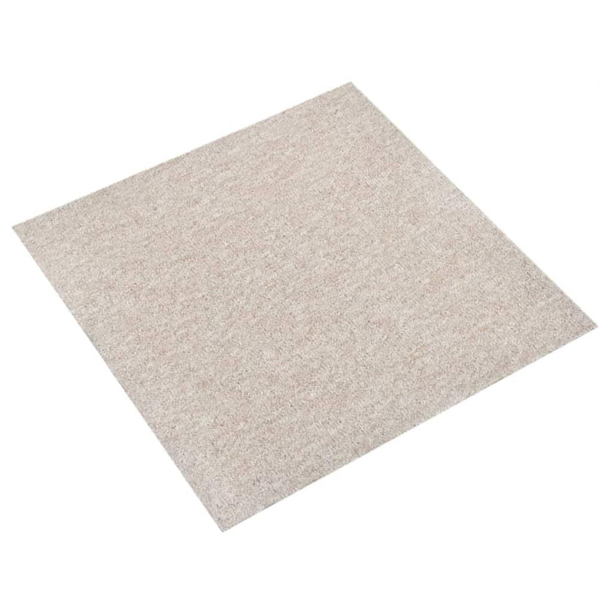 Voir la diapositive 2 : VIDAXL Dalles de tapis de sol 20 pcs 5 m^2 50x50 cm Beige clair