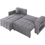 Voir la diapositive 3 : Habitat et Jardin Canapé d'angle convertible tissu chenille 3 places -  Trocadero  - Gris