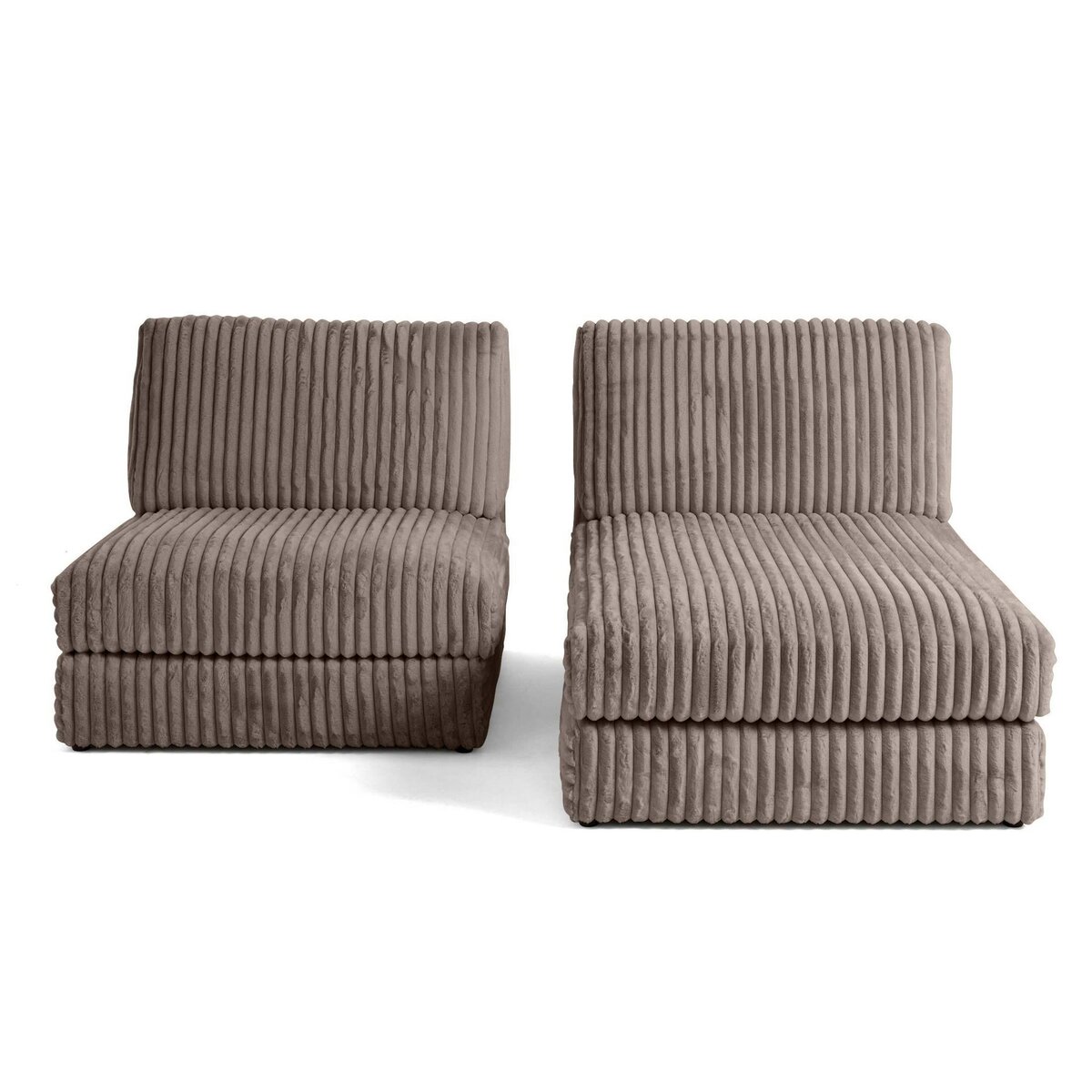 LISA DESIGN Jasper - canapé d'angle modulable 3 places - en fausse fourrure côtelée