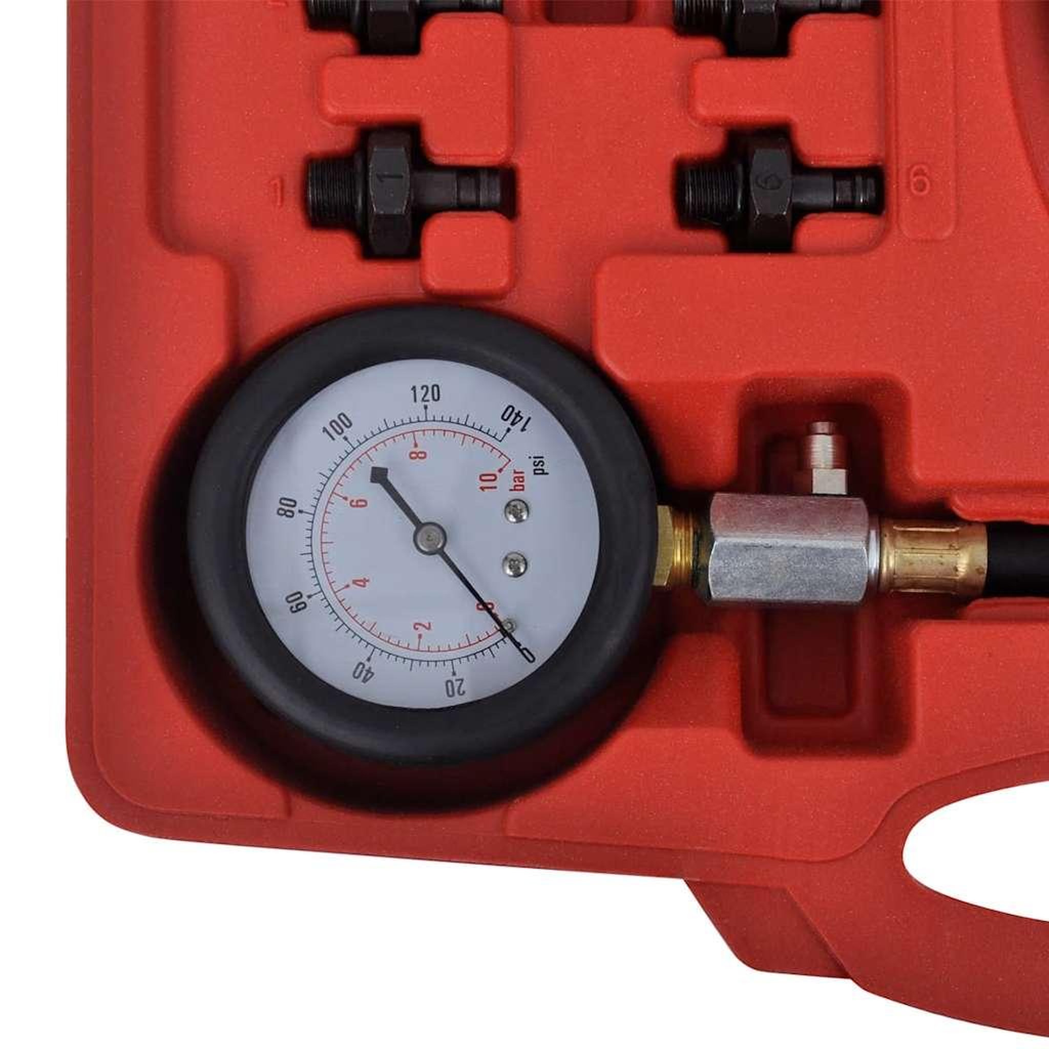 Voir la diapositive 4 : VIDAXL Kit a outils de test de pression de l'huile et du moteur