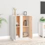 Voir la diapositive 3 : VIDAXL Buffet Blanc 60x35x80 cm Bois massif de pin