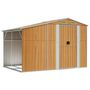 Voir la diapositive 2 : VIDAXL Abri de jardin marron clair 277x192,5x179 cm acier galvanise