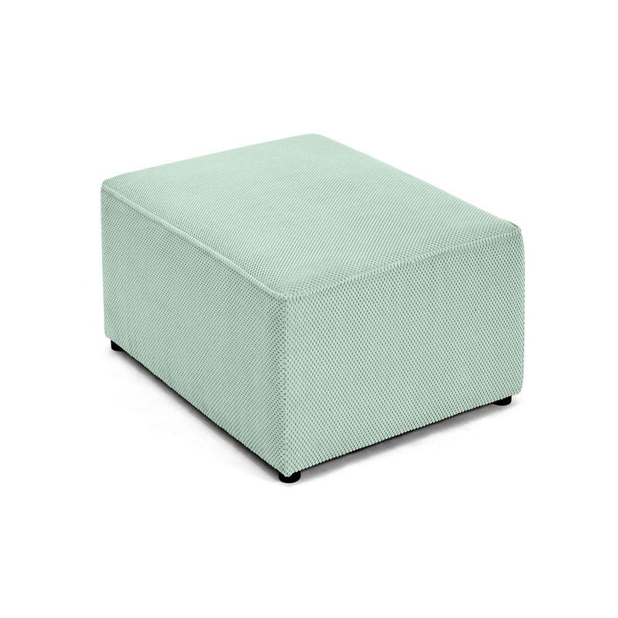 Voir la diapositive 3 : BEST MOBILIER Topaze - pouf - en velours texturé