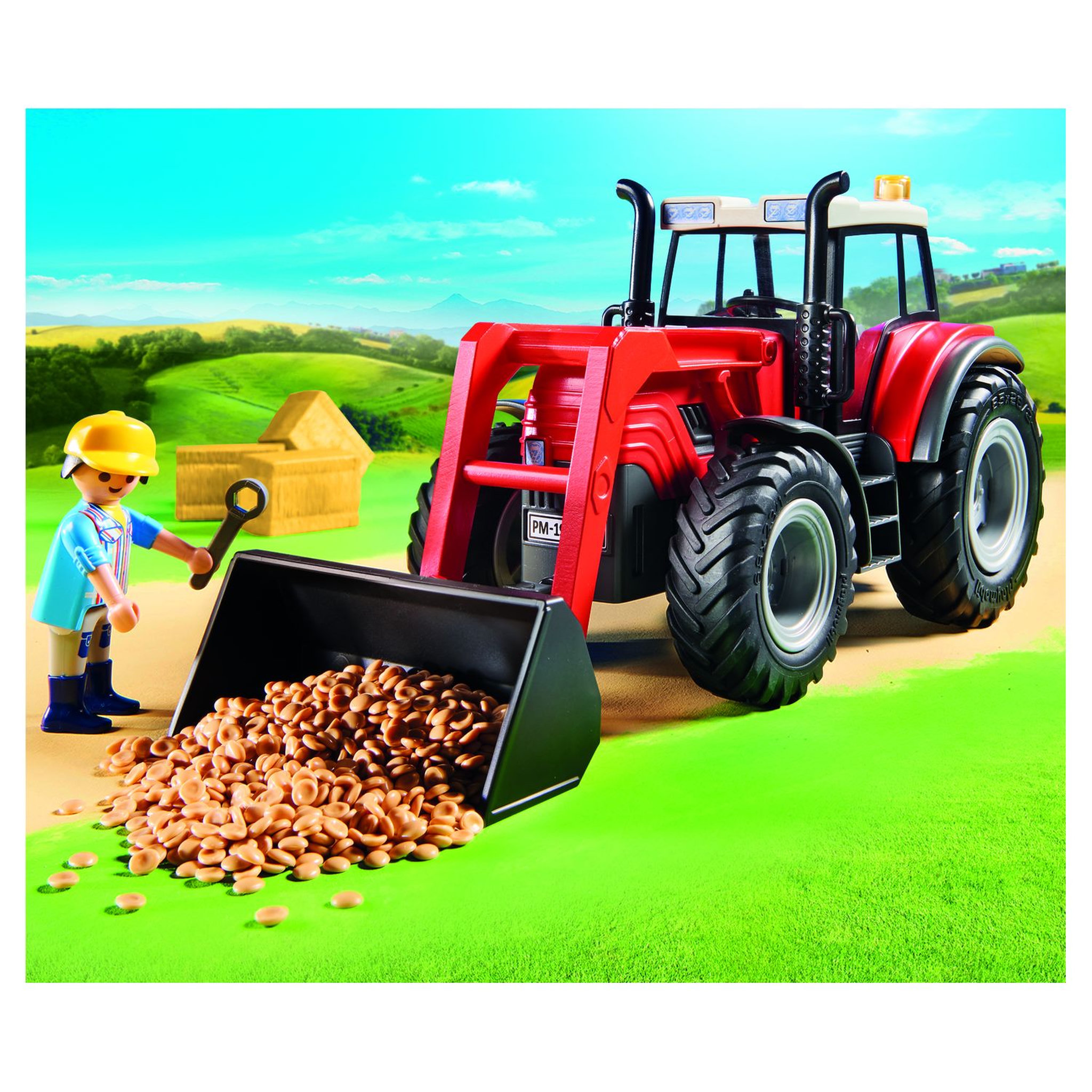 Voir la diapositive 3 : PLAYMOBIL 70131 - Country - Grand tracteur avec remorque