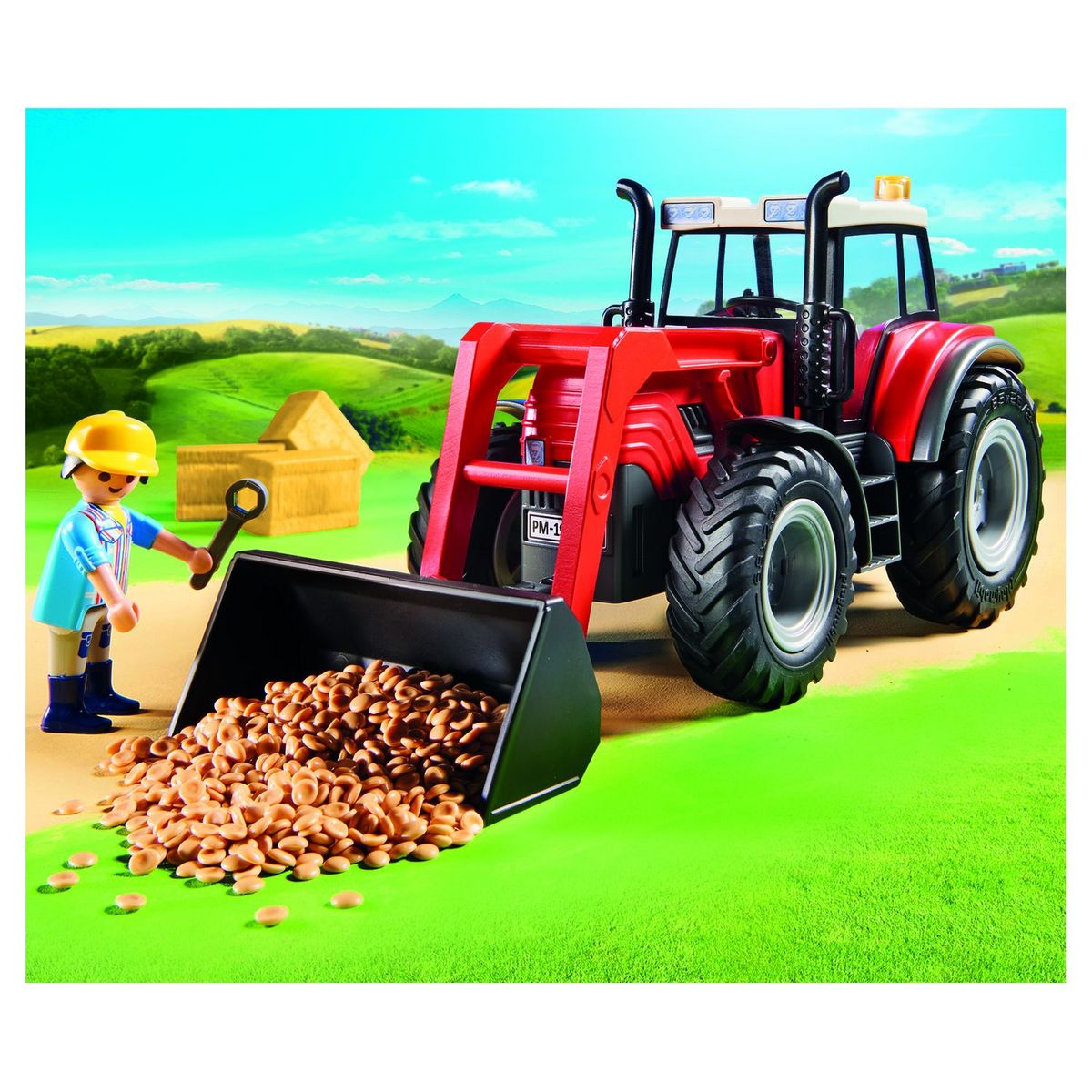 PLAYMOBIL 70131 - Country - Grand tracteur avec remorque