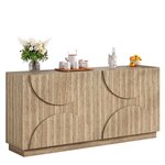 MERAX Buffet 4 porte(s) 0 tiroir(s) - 160 cm naturel panneau de particules