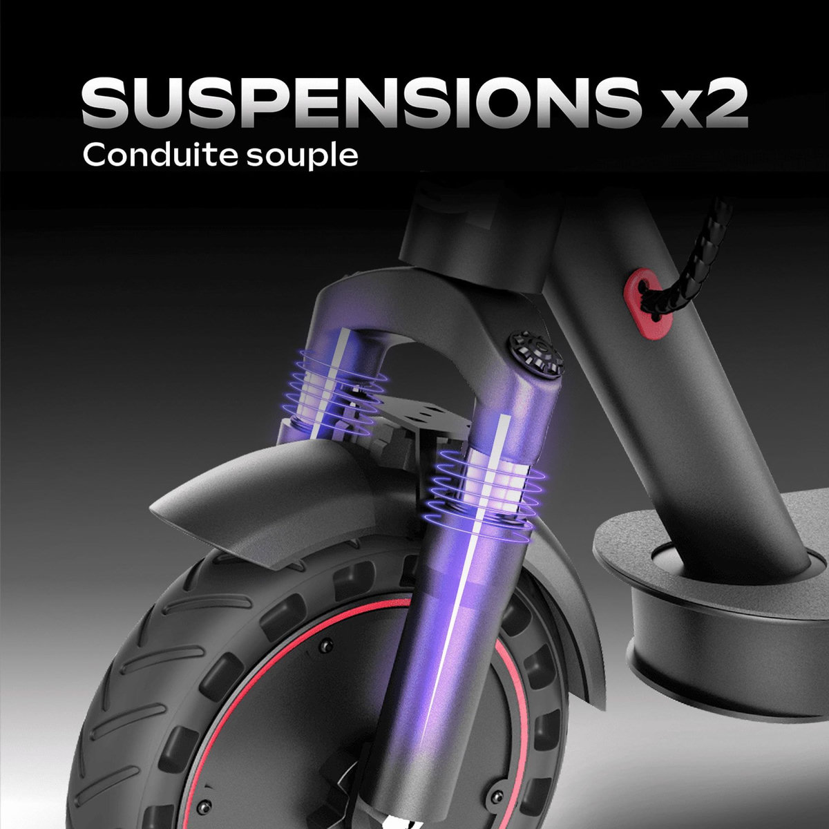 URBANGLIDE Trottinette Électrique 100 PRO 2 – 450W, 25 km/h, Autonomie 30 km - 10  - 36V/7.5Ah - 15Kg