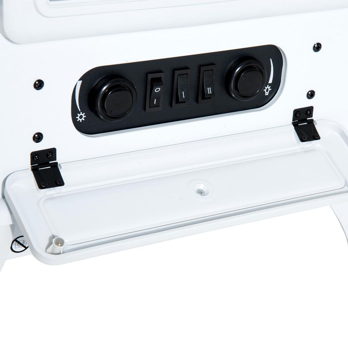 HOMCOM Cheminée électrique poêle style rétro thermostat 950-1850 W blanc