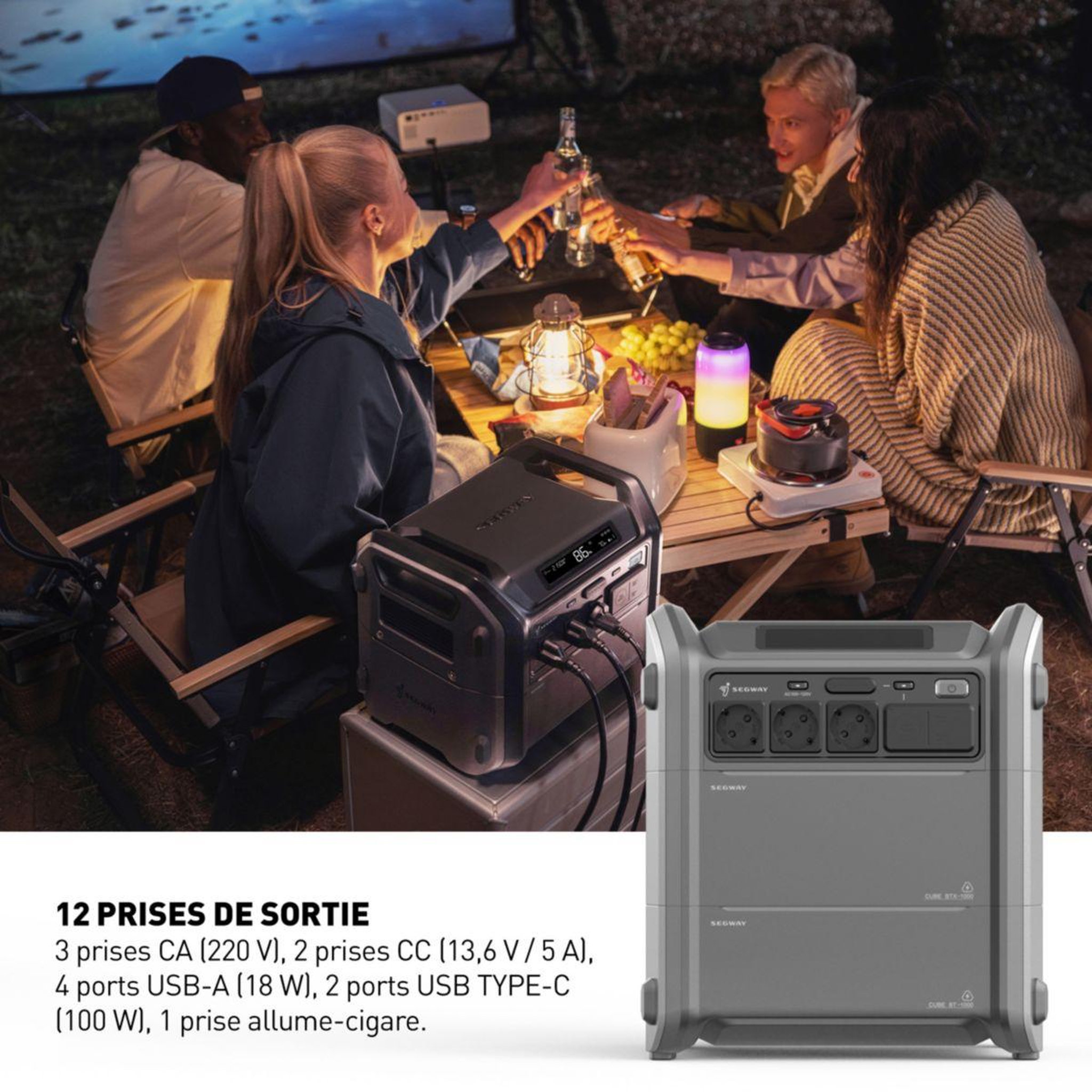 Voir la diapositive 4 : Segway Batterie nomade Cube 2000W