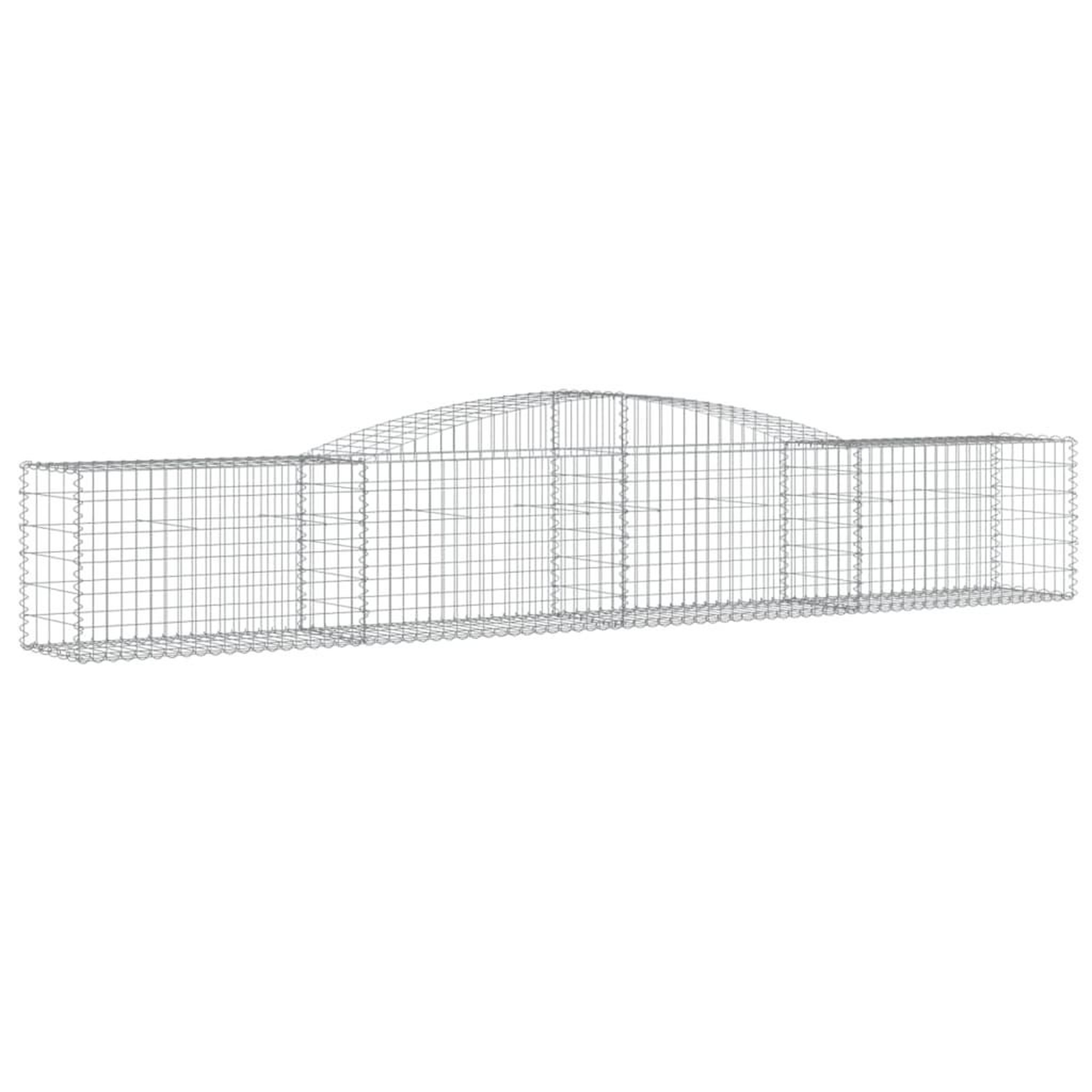 Voir la diapositive 3 : VIDAXL Paniers a gabions arques 20 pcs 400x50x60/80 cm Fer galvanise
