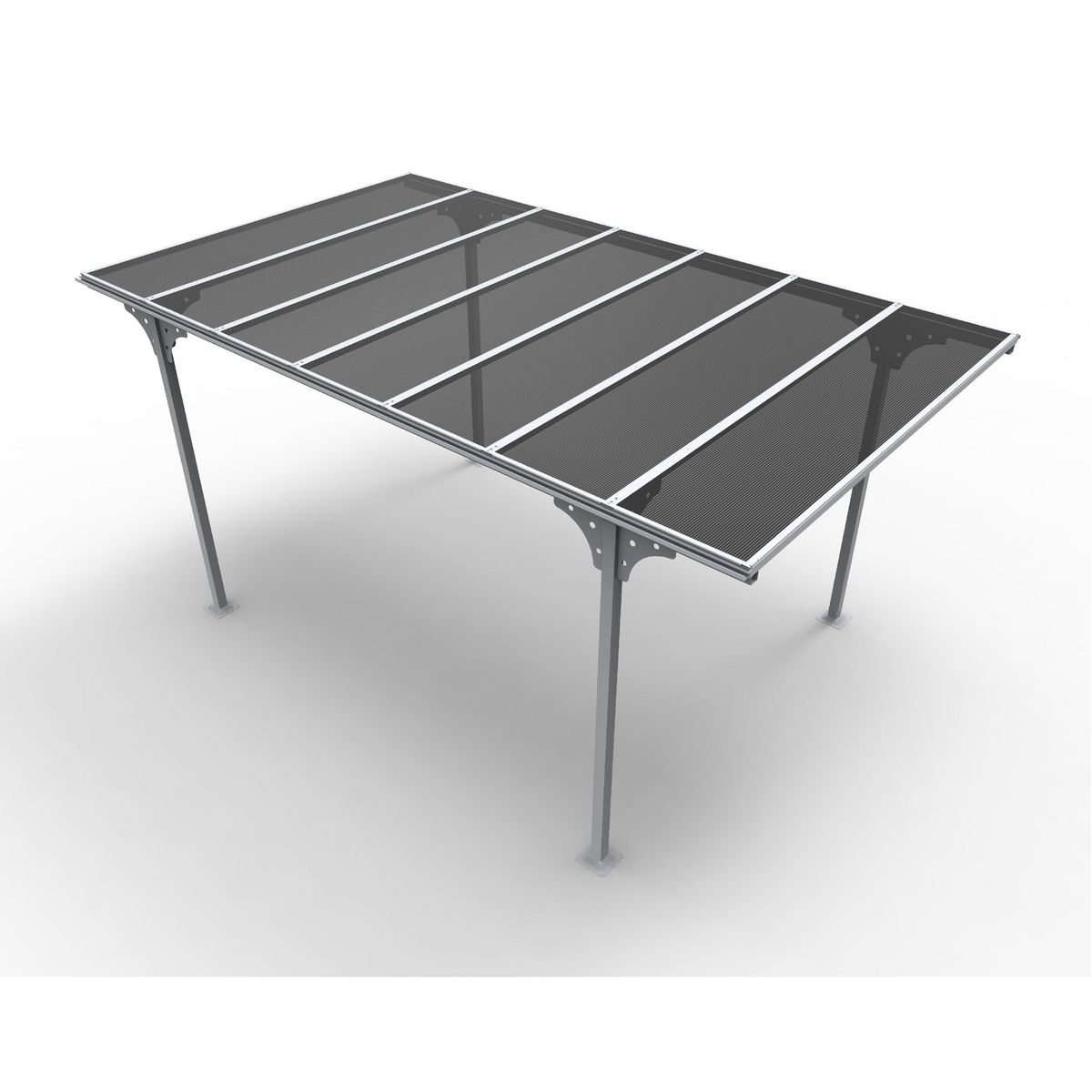 Carport Aluminium - Toit plat - Anthracite - 14,7 m² - SOMERSET