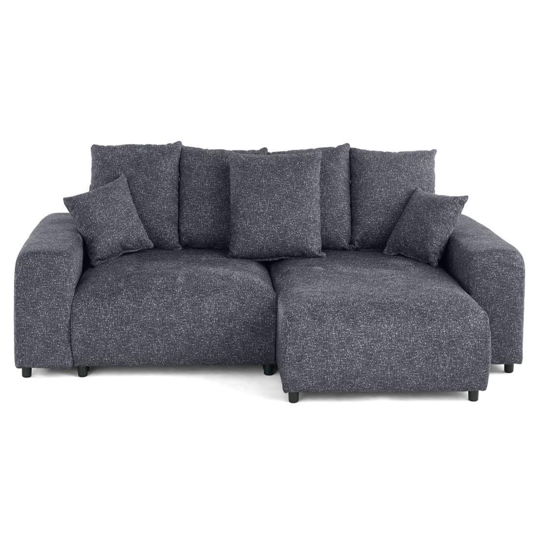 Voir la diapositive 1 : LISA DESIGN Jake - canapé panoramique d'angle droit 7 places convertible avec coffre en fausse fourrure