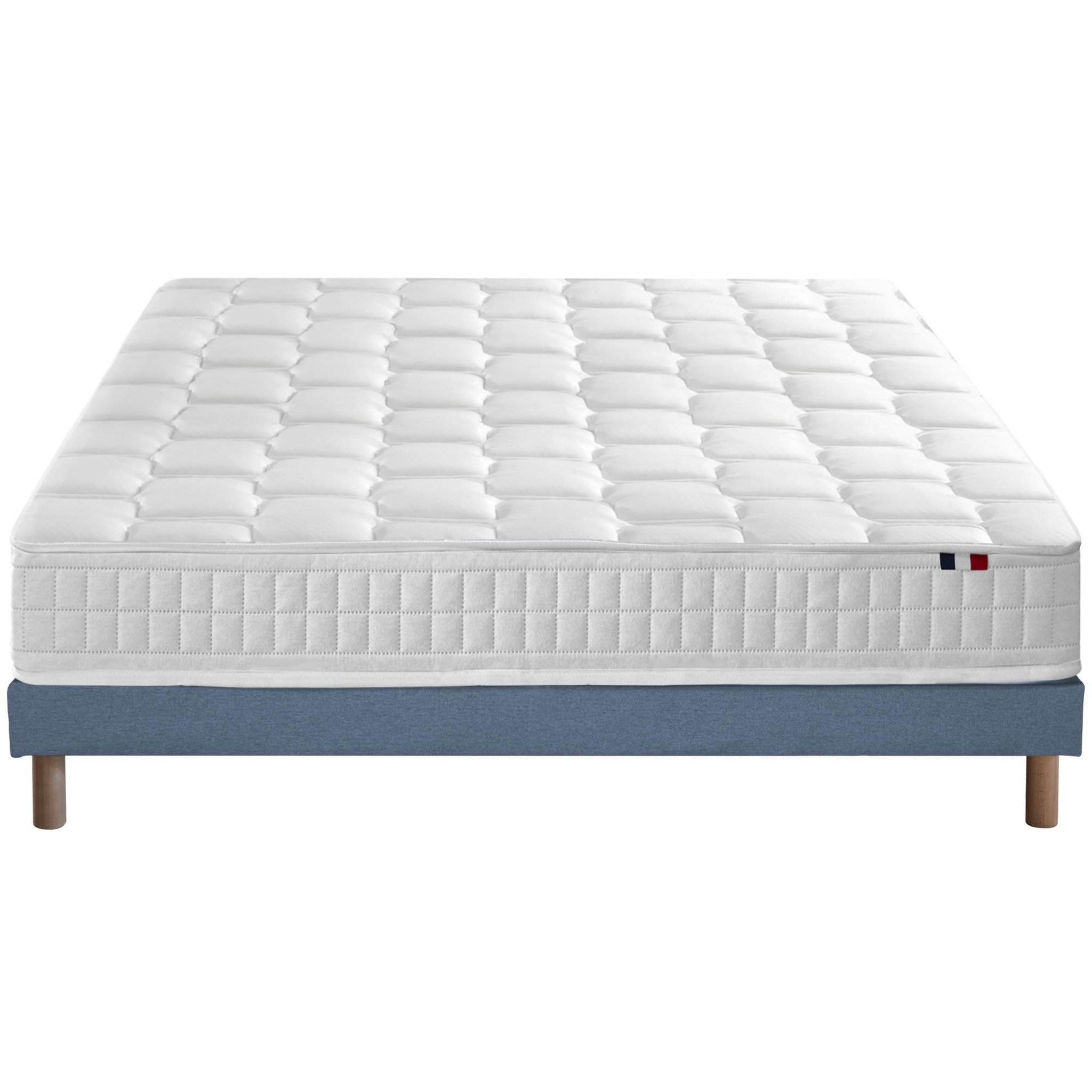 Voir la diapositive 2 : IDLITERIE Ensemble literie : matelas à ressorts ODYSSEE et mémoire de forme avec sommier - Qualité française