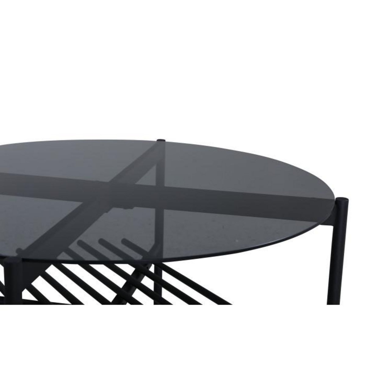 Paris Prix Table Basse en Verre  Von Staf  80cm Noir