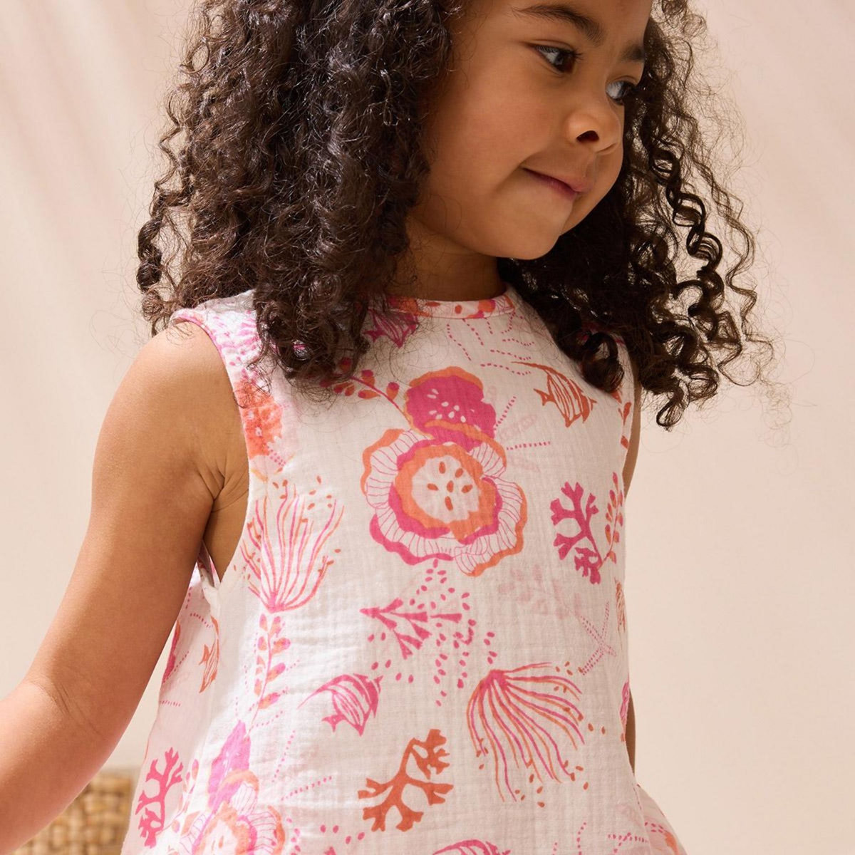 Petit Béguin Ensemble enfant t-shirt et short en gaze de coton Bahamas