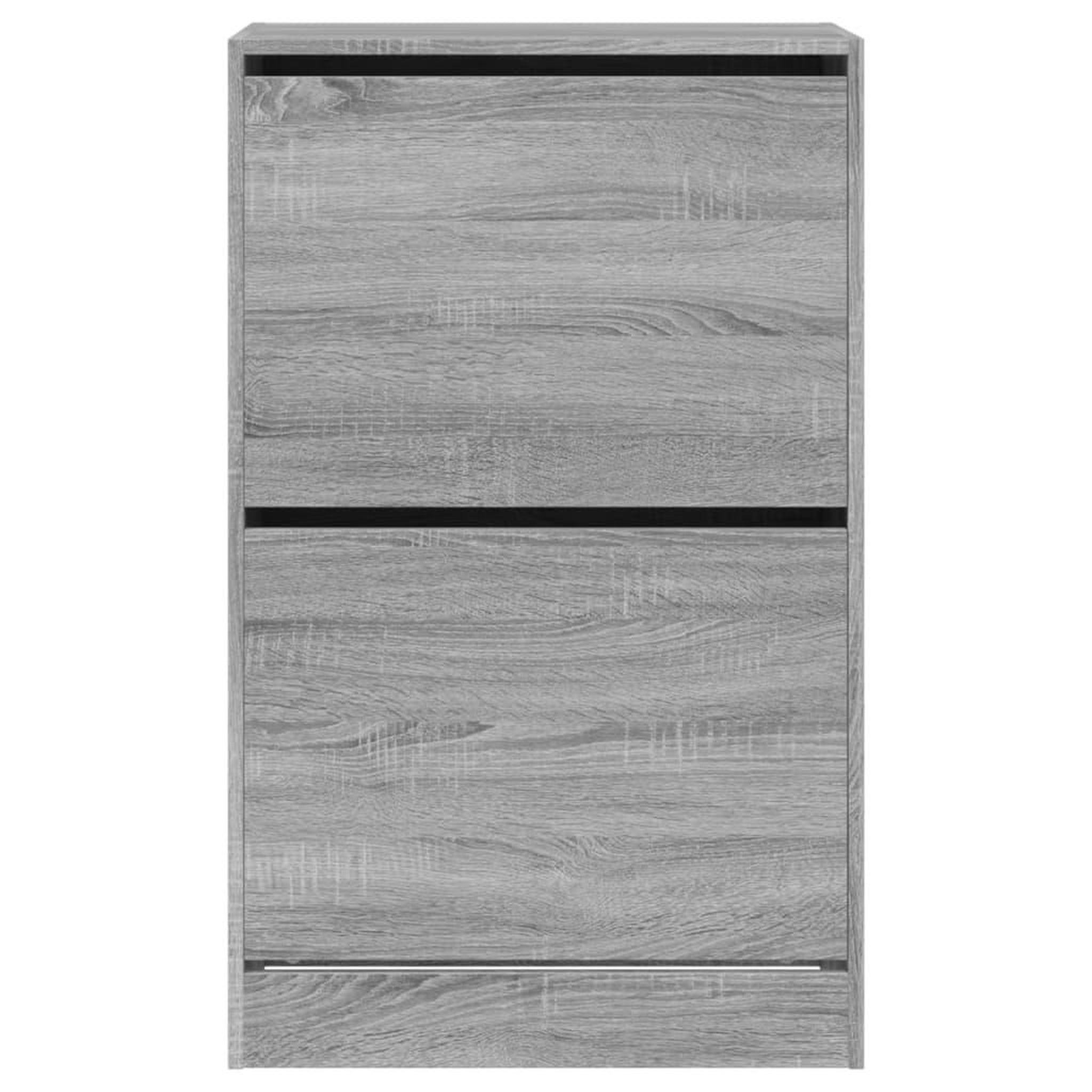 Voir la diapositive 5 : VIDAXL Armoire a chaussures sonoma gris 60x34x96,5cm bois d'ingenierie