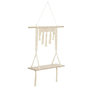 Voir la diapositive 1 : ATMOSPHERA Étagère Murale en Bois  Macramé  80cm Ivoire