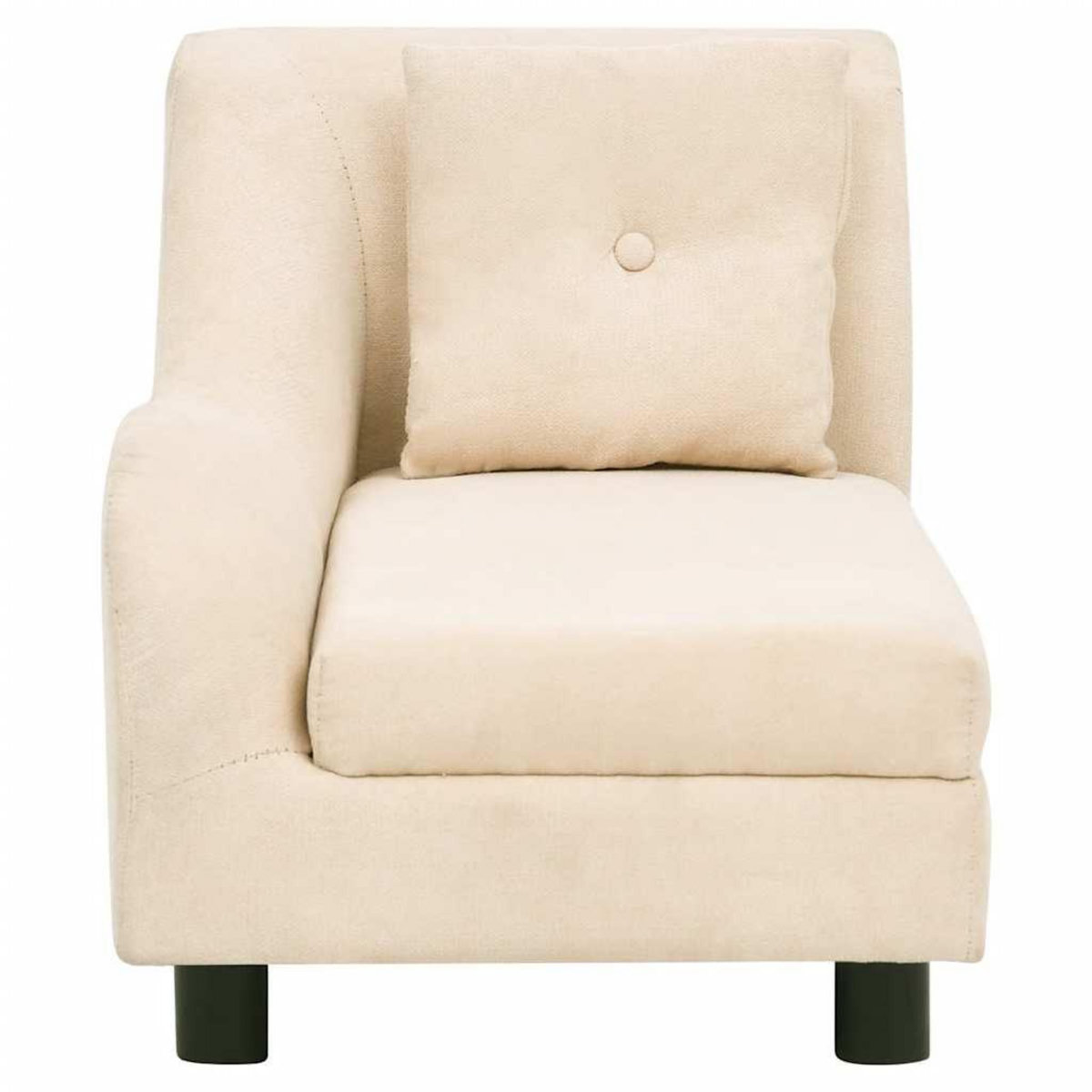 VIDAXL Canape pour chien avec oreiller Creme 83x44x44 cm Peluche