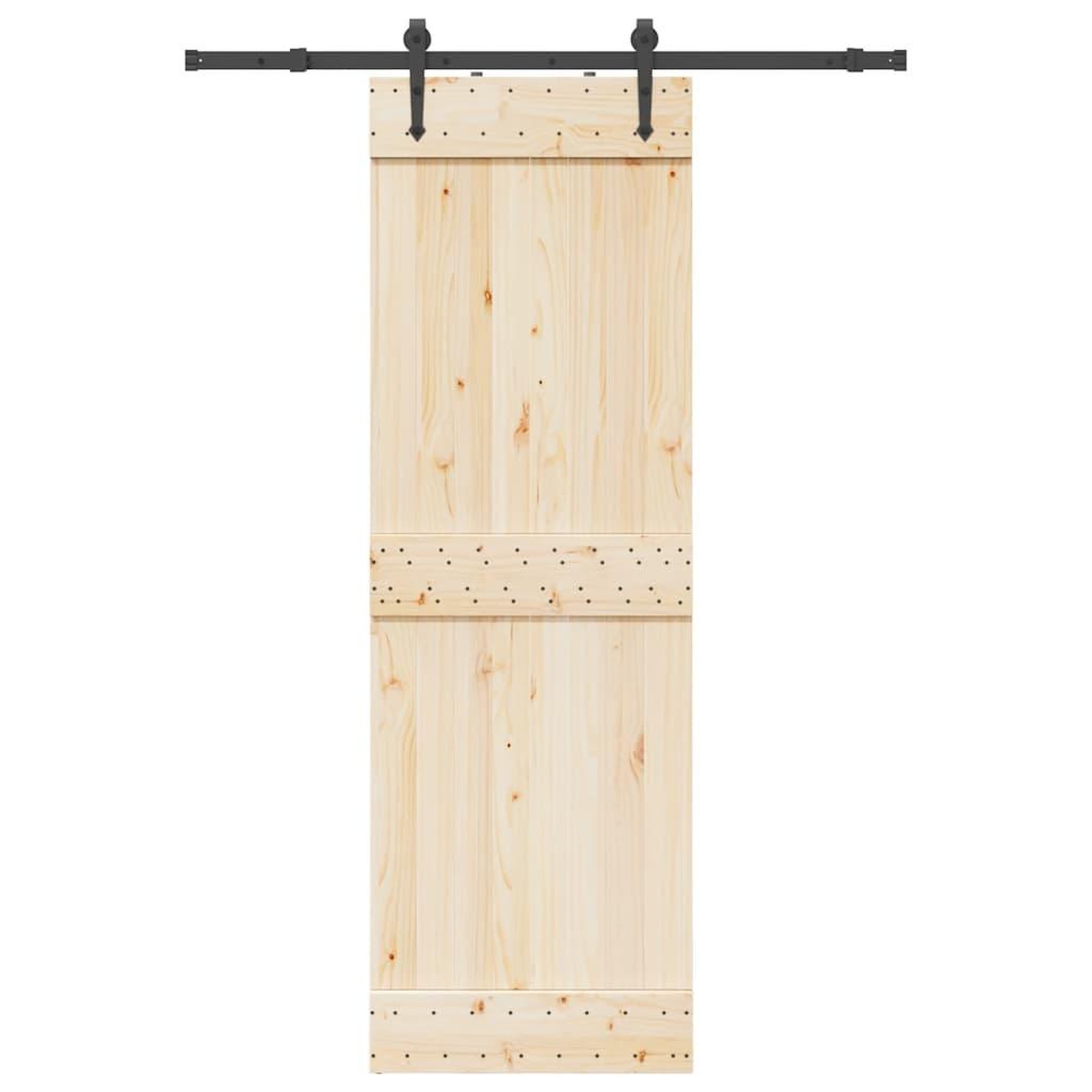 VIDAXL Kit de quincaillerie de porte coulissante 152,5 cm acier noir