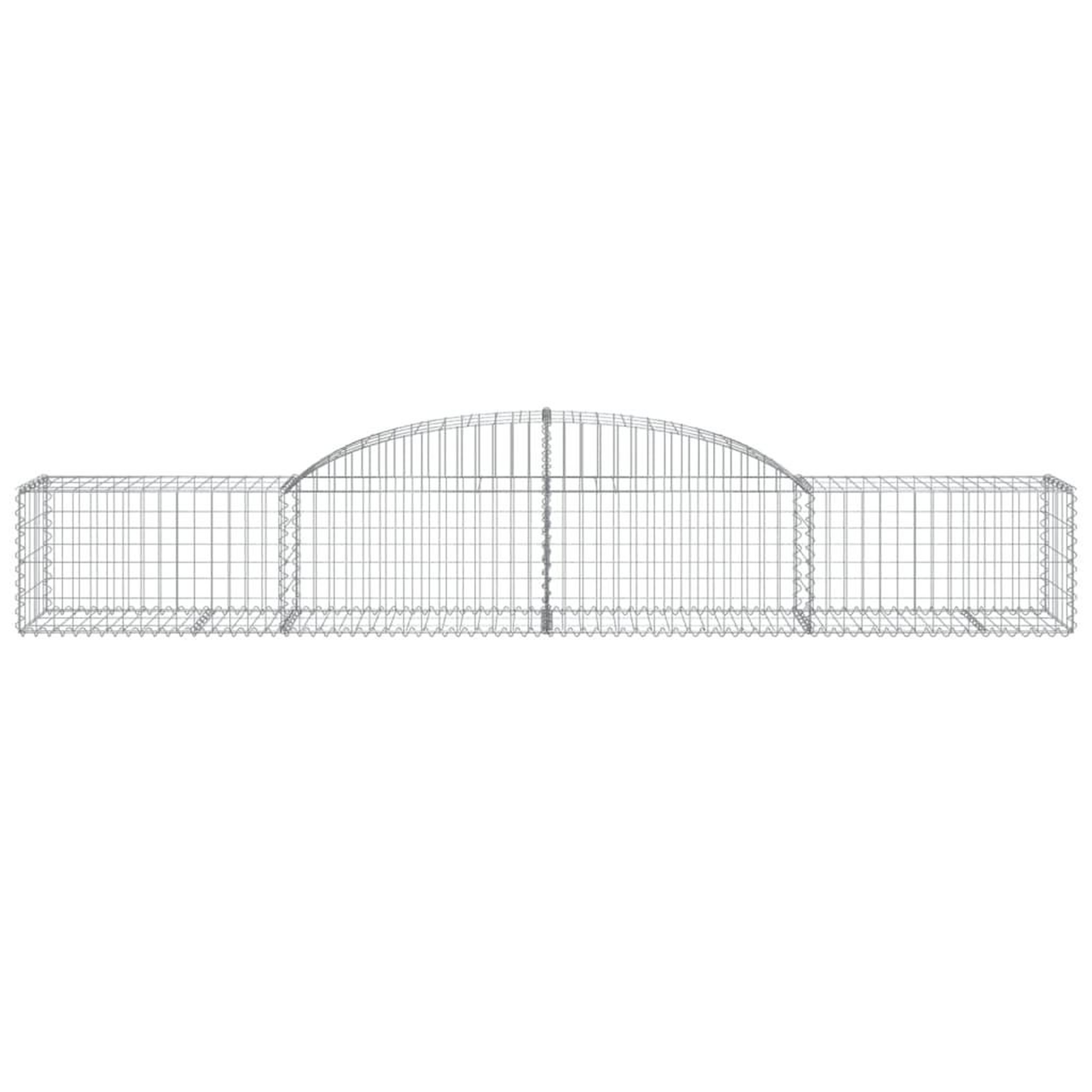 Voir la diapositive 4 : VIDAXL Paniers a gabions arques 12 pcs 300x50x40/60 cm fer galvanise
