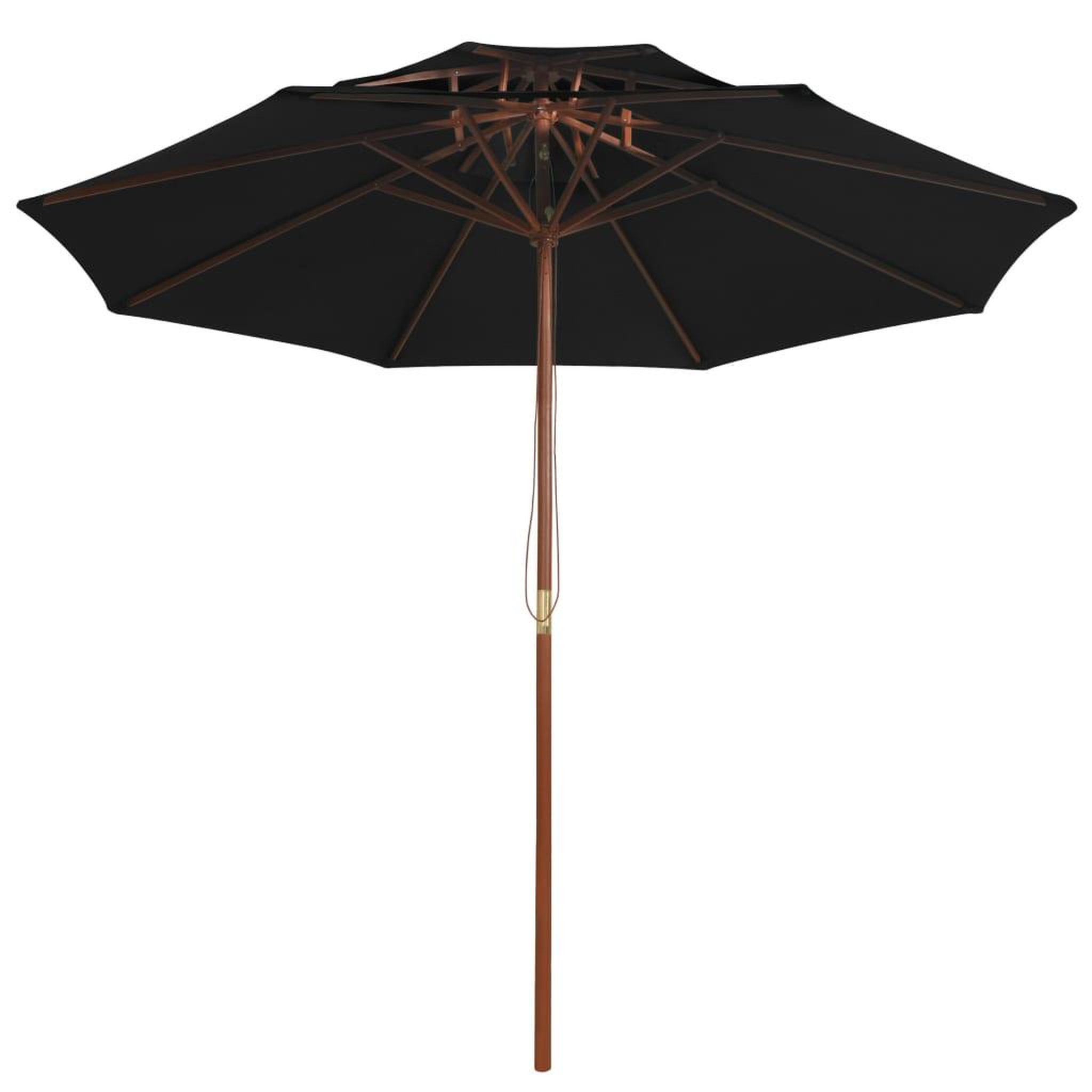 Voir la diapositive 2 : VIDAXL Parasol a deux etages avec mat en bois noir 270 cm