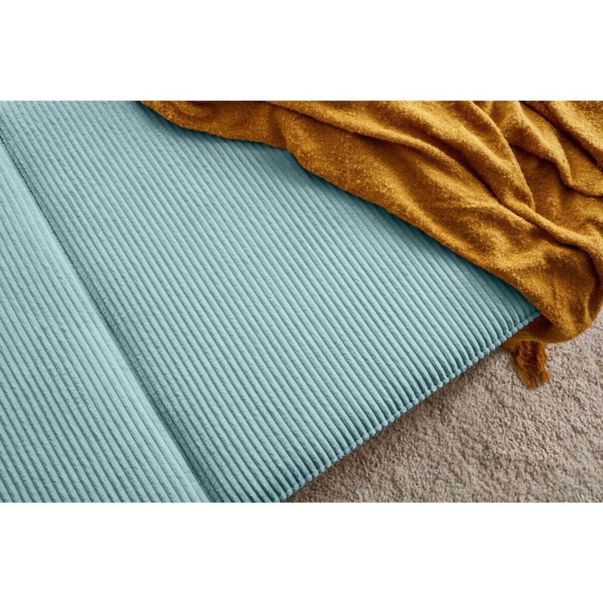 LISA DESIGN Charlie - canapé d'angle réversible - 4 places - convertible avec coffre - en velours côtelé