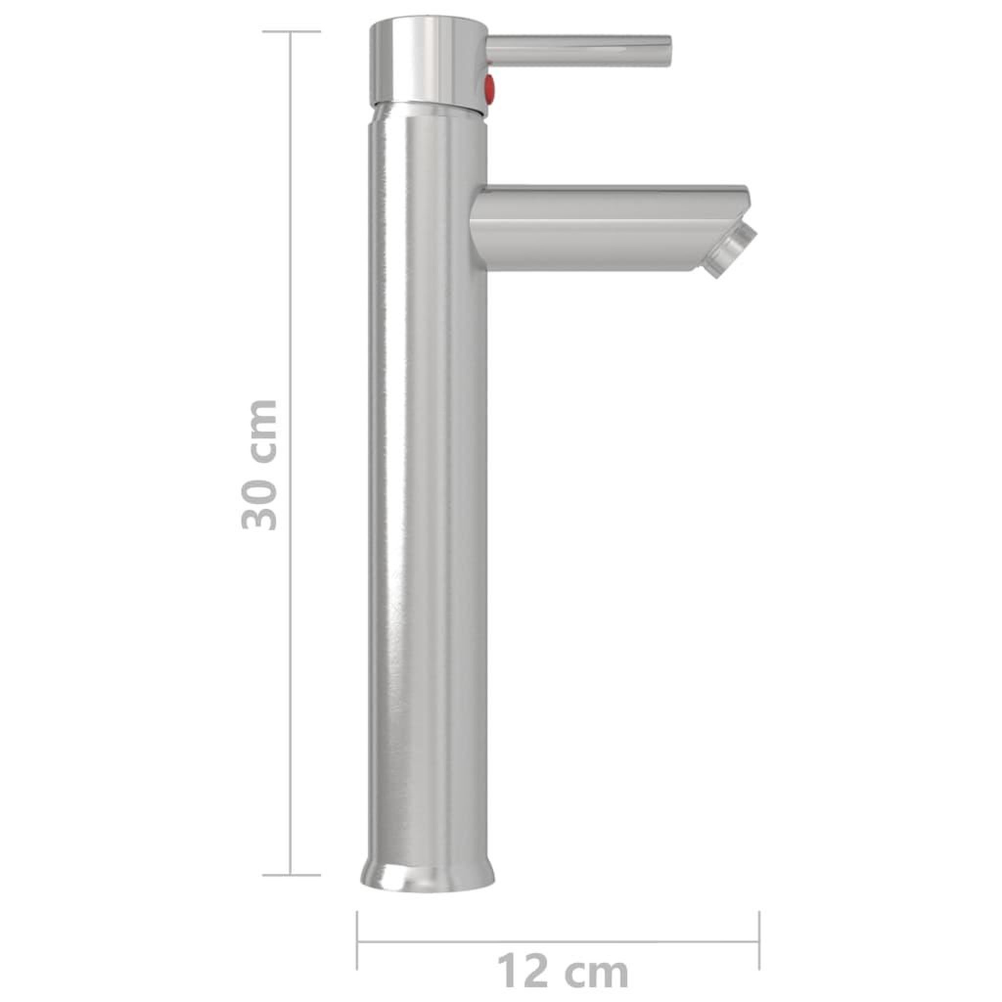 Voir la diapositive 5 : VIDAXL Mitigeur de salle de bain Nickel 12x30 cm