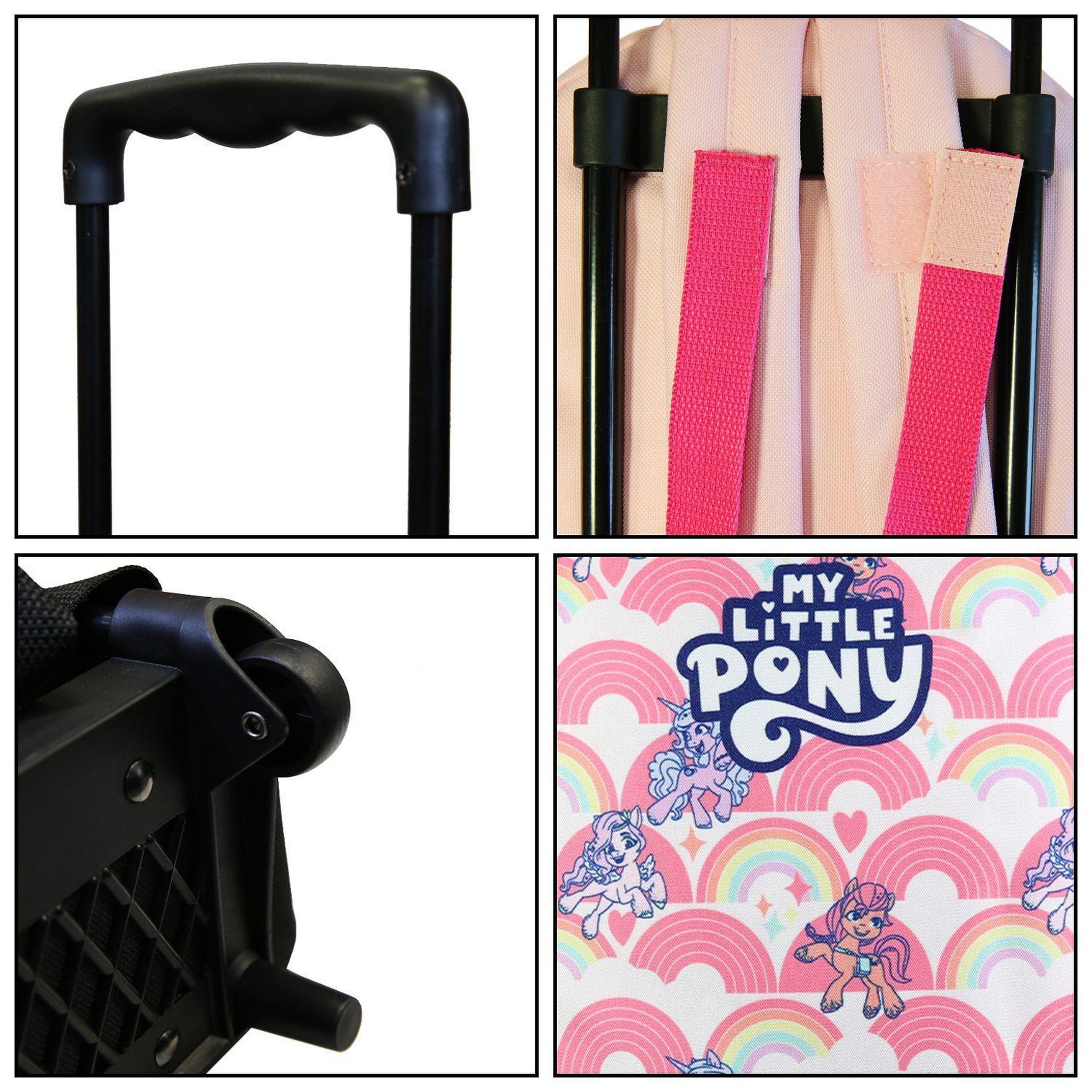 Voir la diapositive 6 : Bagtrotter BAGTROTTER Sac à dos à roulettes 31 cm maternelle My Little Pony Rose