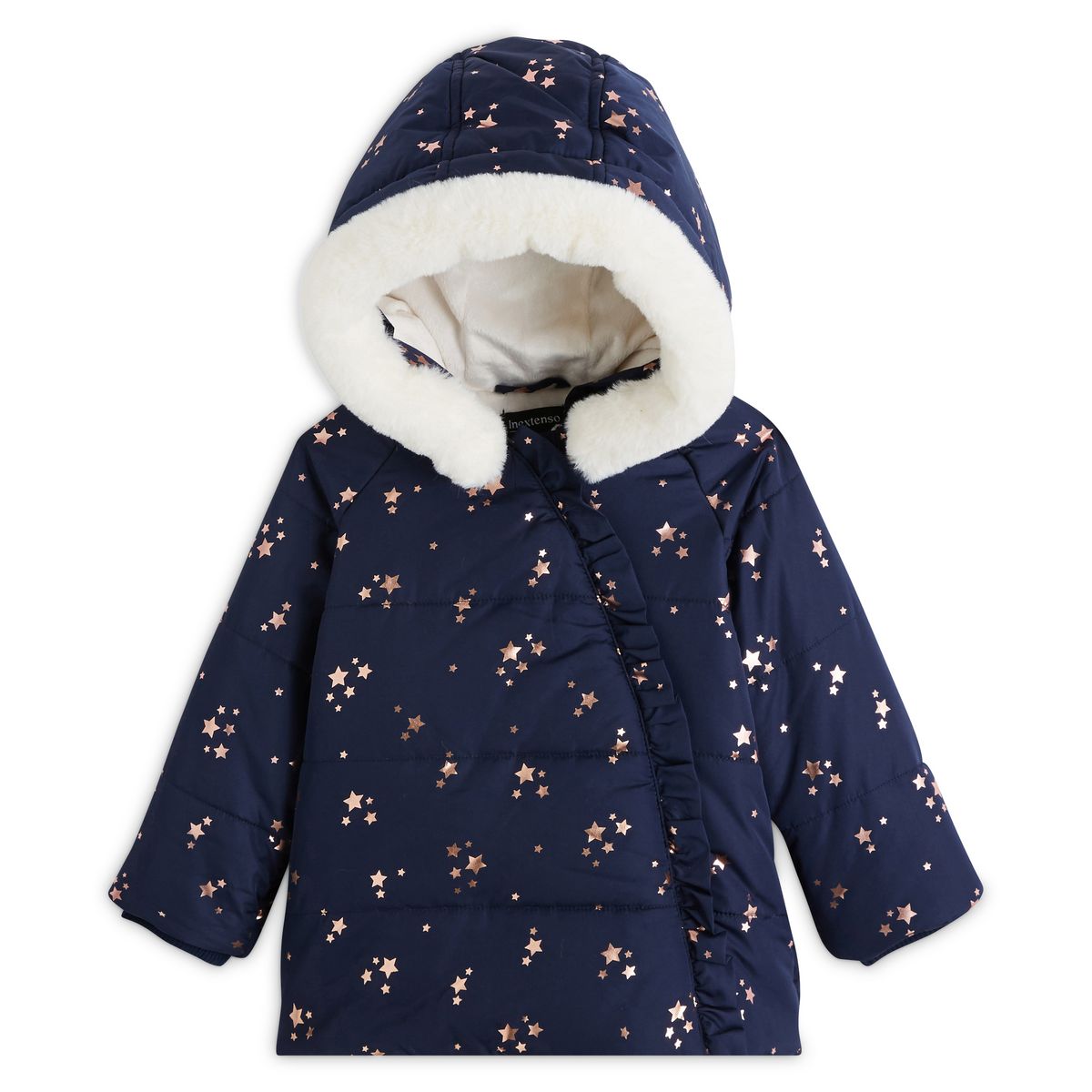 INEXTENSO Doudoune fourrure étoiles bébé fille