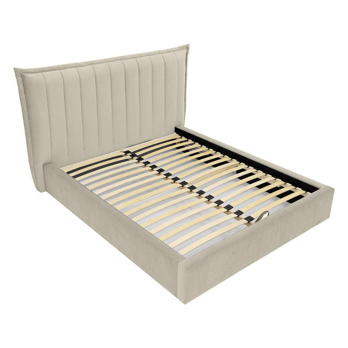 BEST MOBILIER Esmee - lit coffre - 180x200 cm - en velours - sommier inclus