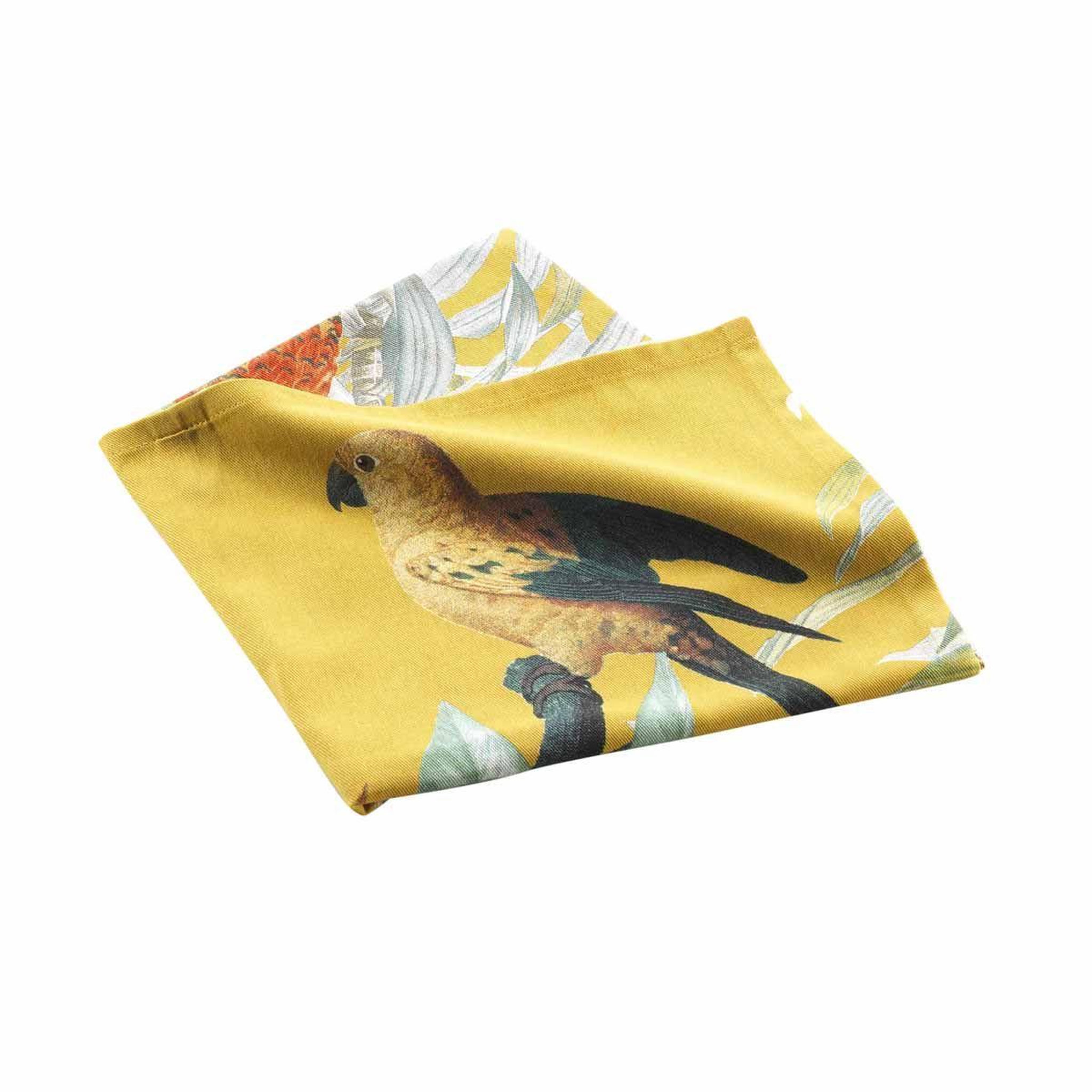 Douceur d'Intérieur Torchon de cuisine imprimé  safia  50x70cm jaune