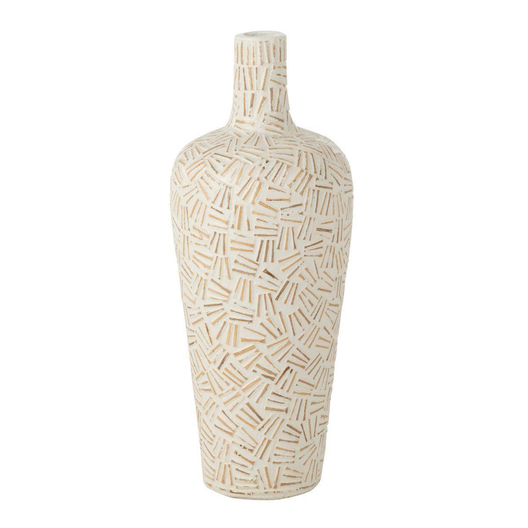 Voir la diapositive 1 : J-LINE Vase Déco en Ciment  Lauwra  60cm Blanc