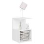Voir la diapositive 3 : VIDAXL Table de chevet blanc 35x35x55 cm bois ingenierie