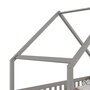IDIMEX Lit cabane CORA lit enfant simple montessori asymétrique en bois 90 x 190 cm en pin massif lasuré gris