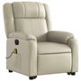 Voir la diapositive 4 : VIDAXL Fauteuil inclinable de massage electrique creme similicuir